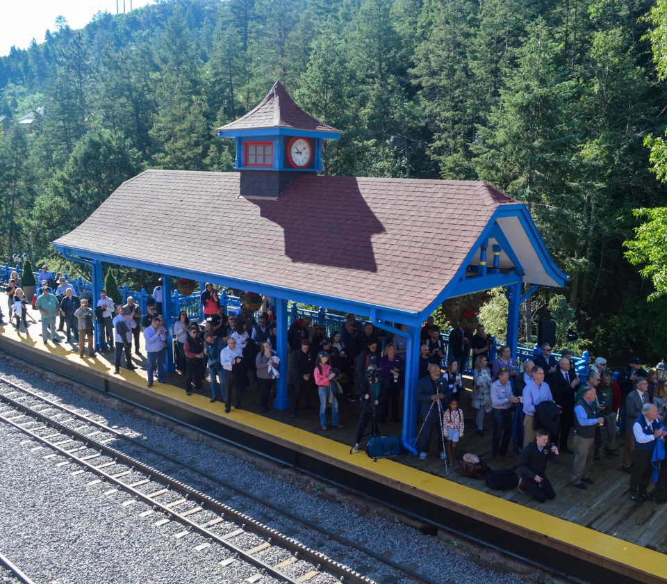 Passengers waiting for train